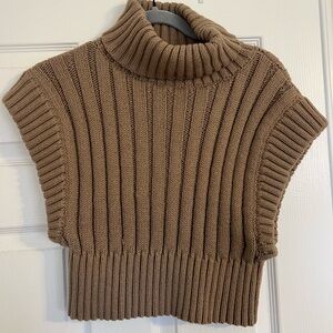 Emory Park Ribbed Brown Turtleneck Sweater